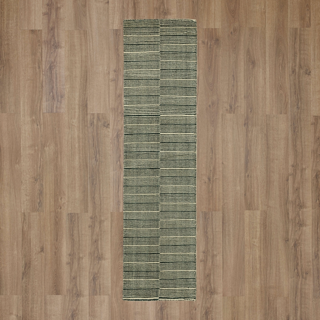 Bobby Berk Broken Stripe Blue 2' x 8' Runner Rug - Thumbnail - Image 4