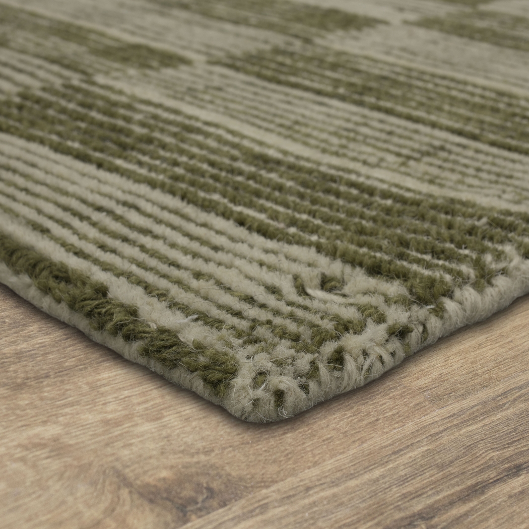 Bobby Berk Broken Stripe Green 2' x 8' Runner Rug - Thumbnail - Image 4