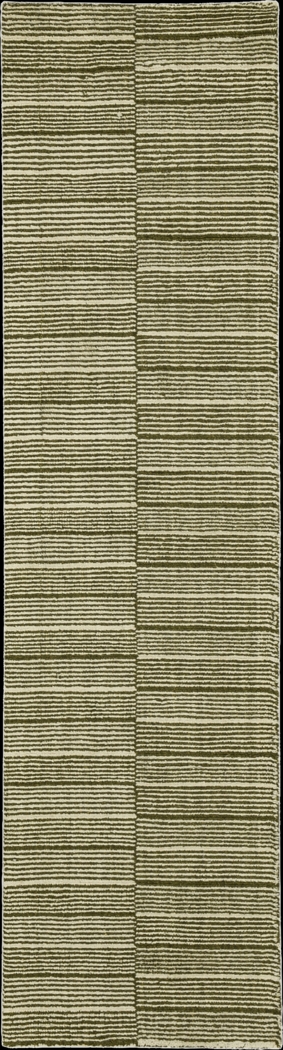Bobby Berk Broken Stripe Green 2' x 8' Runner Rug - Thumbnail - Image 1