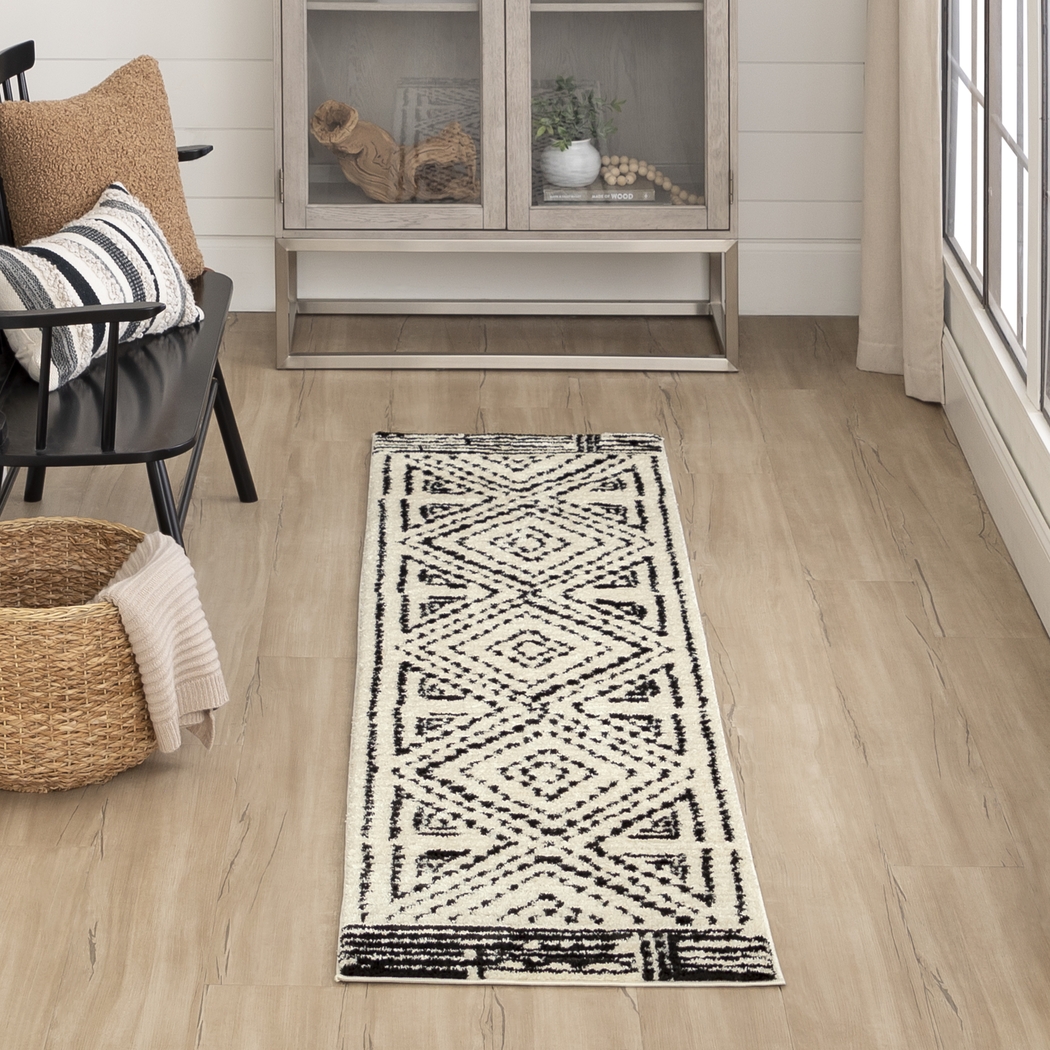 Bobby Berk Four Corners Black 2' x 8' Runner Rug - Thumbnail - Image 2