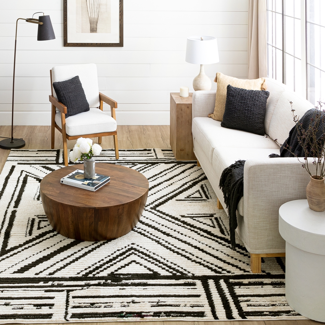 Bobby Berk Four Corners Black 5' x 8' Rug - Thumbnail - Image 3