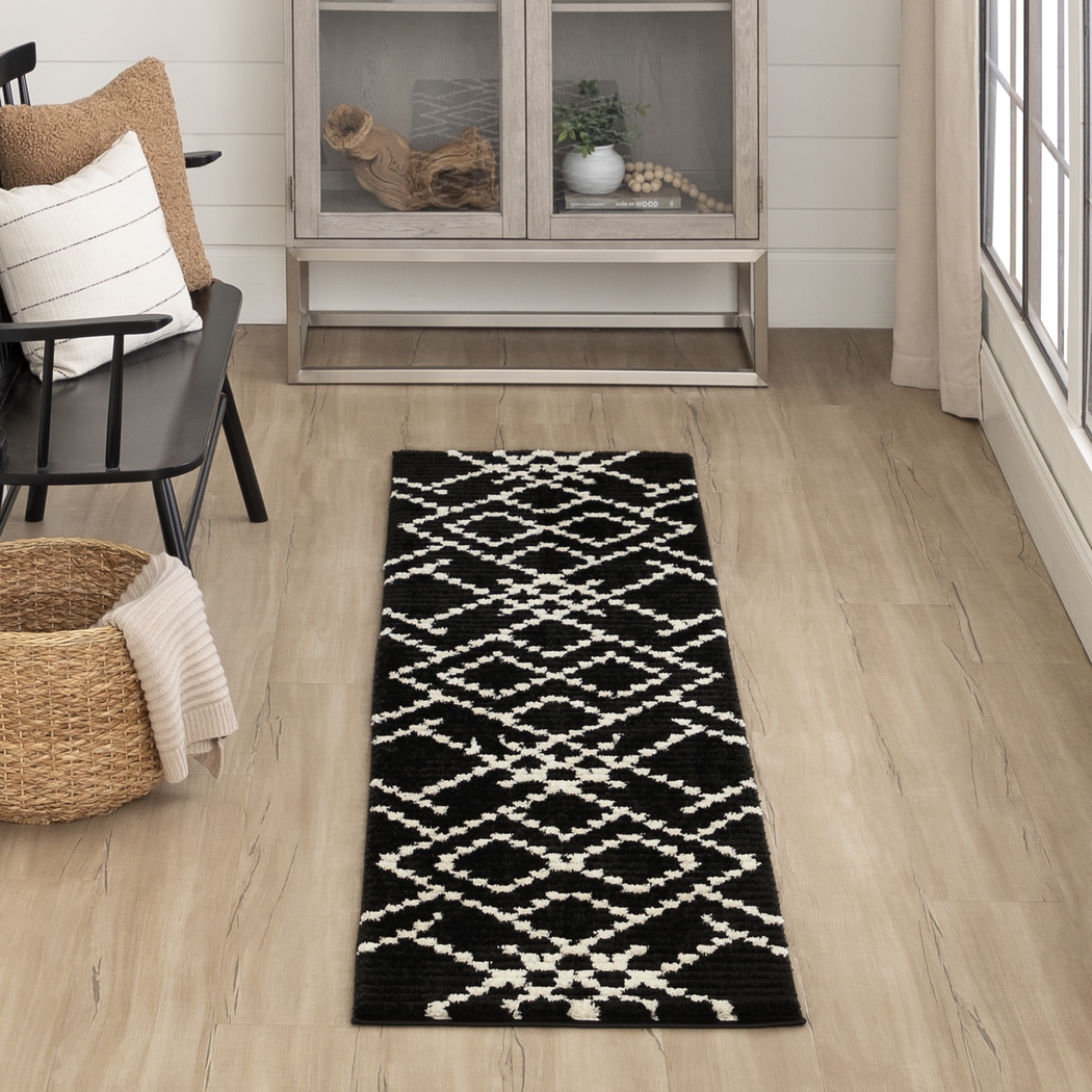Bobby Berk Intersection Black 2' x 8' Runner Rug - Thumbnail - Image 2