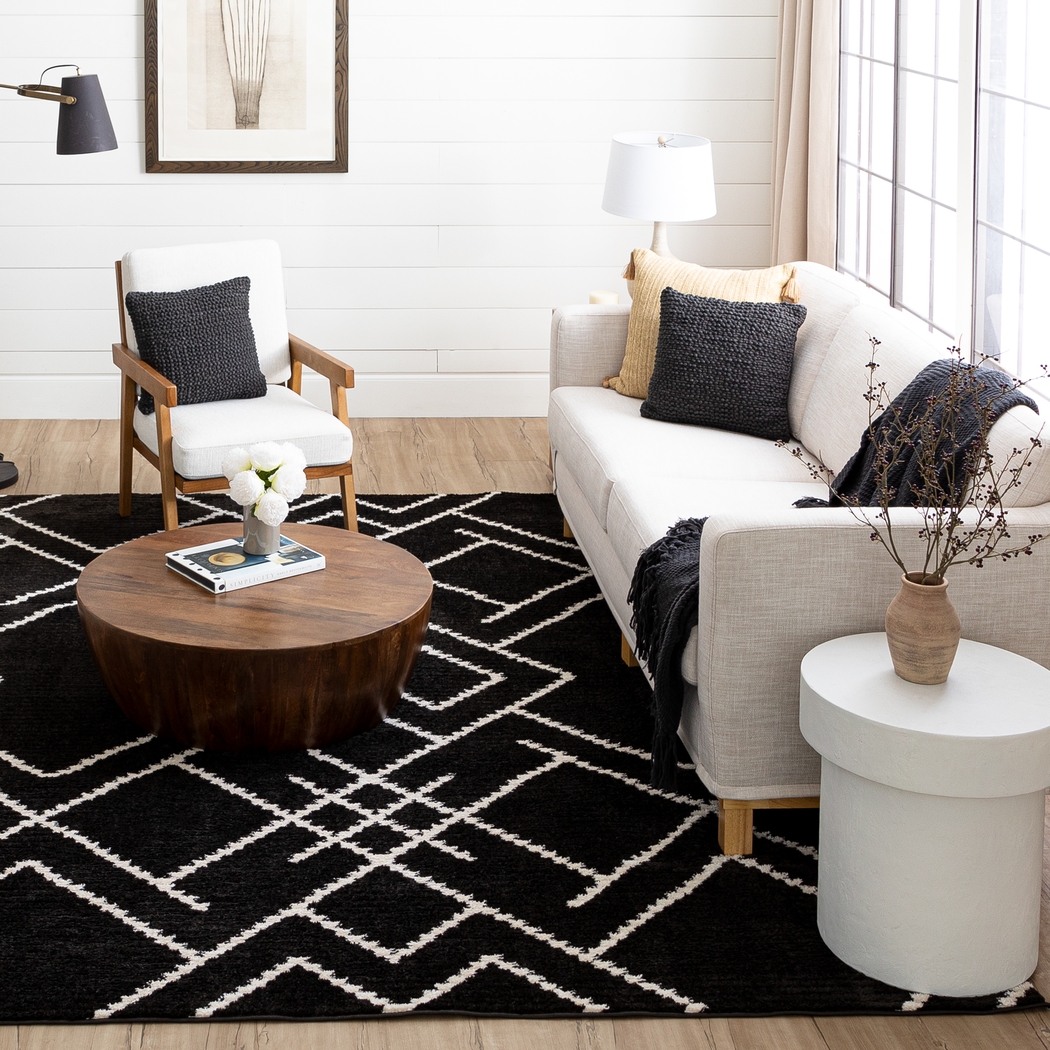 Bobby Berk Intersection Black 5' x 8' Rug - Thumbnail - Image 2