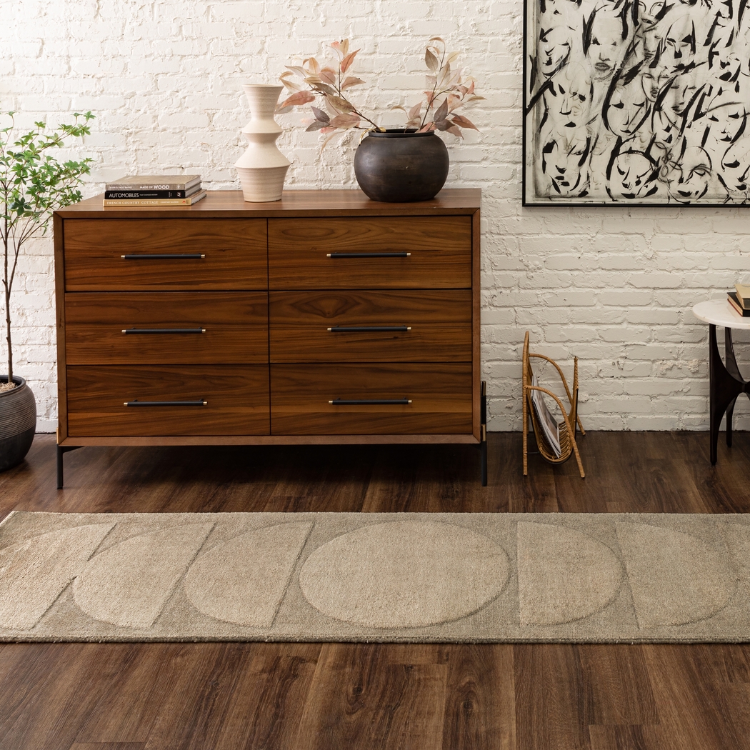 Bobby Berk Luna Sol Tan 2' x 8' Runner Rug - Thumbnail - Image 2