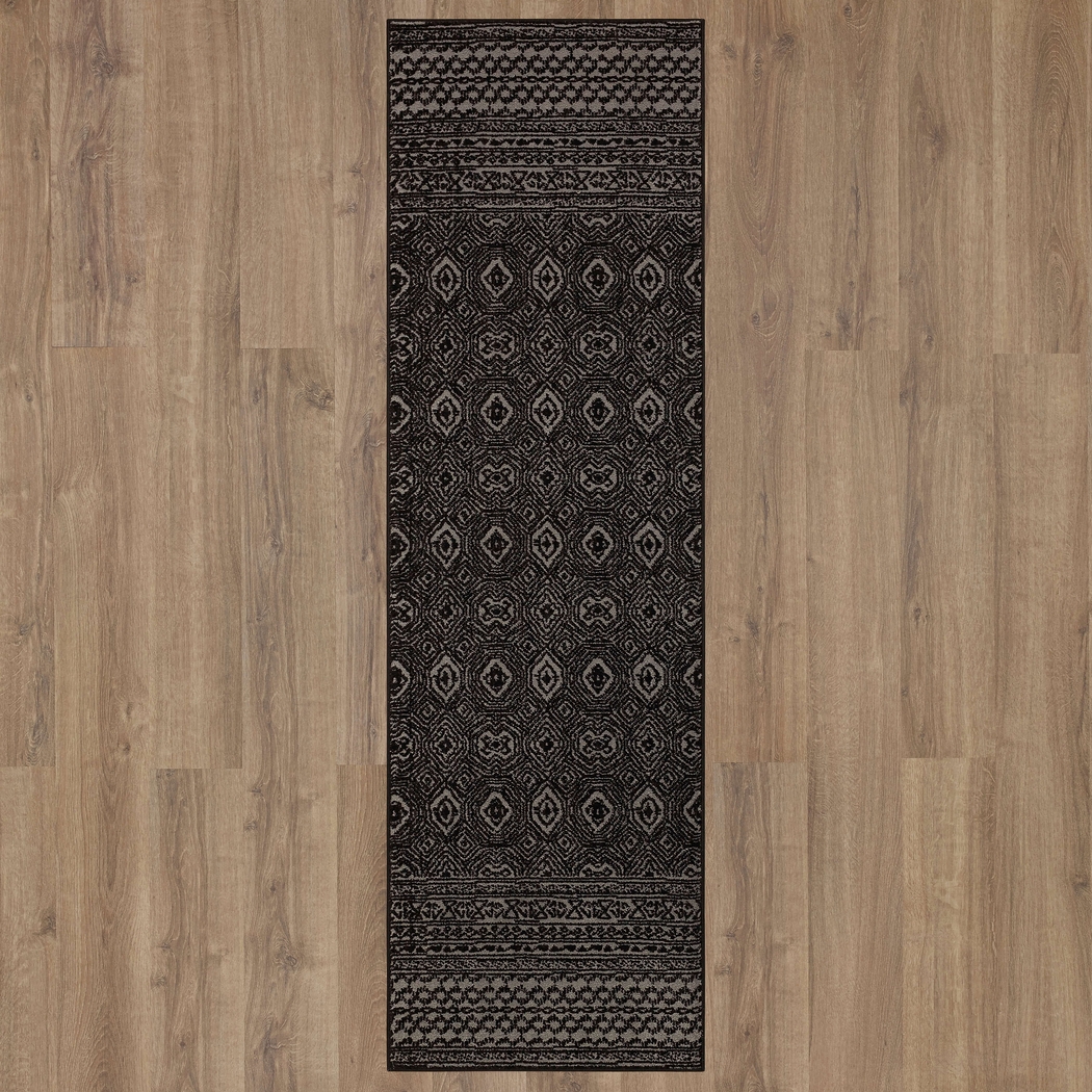 Bobby Berk Minuetto Charcoal 2'4 x 7'10 Runner Rug - Thumbnail - Image 2