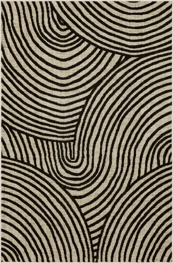 Bobby Berk Remolino Black 8' x 11' Rug - Thumbnail - Image 1