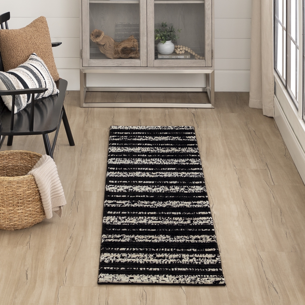 Bobby Berk Traverse Lanes Black 2' x 8' Runner Rug - Thumbnail - Image 2