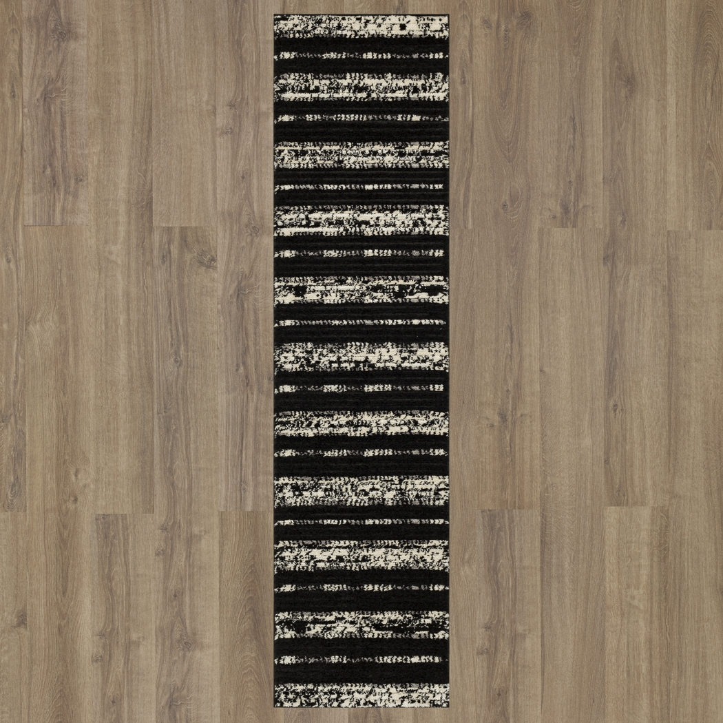 Bobby Berk Traverse Lanes Black 2' x 8' Runner Rug - Thumbnail - Image 3