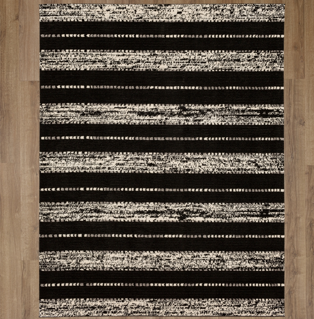 Bobby Berk Traverse Lanes Black 5' x 8' Rug - Thumbnail - Image 3