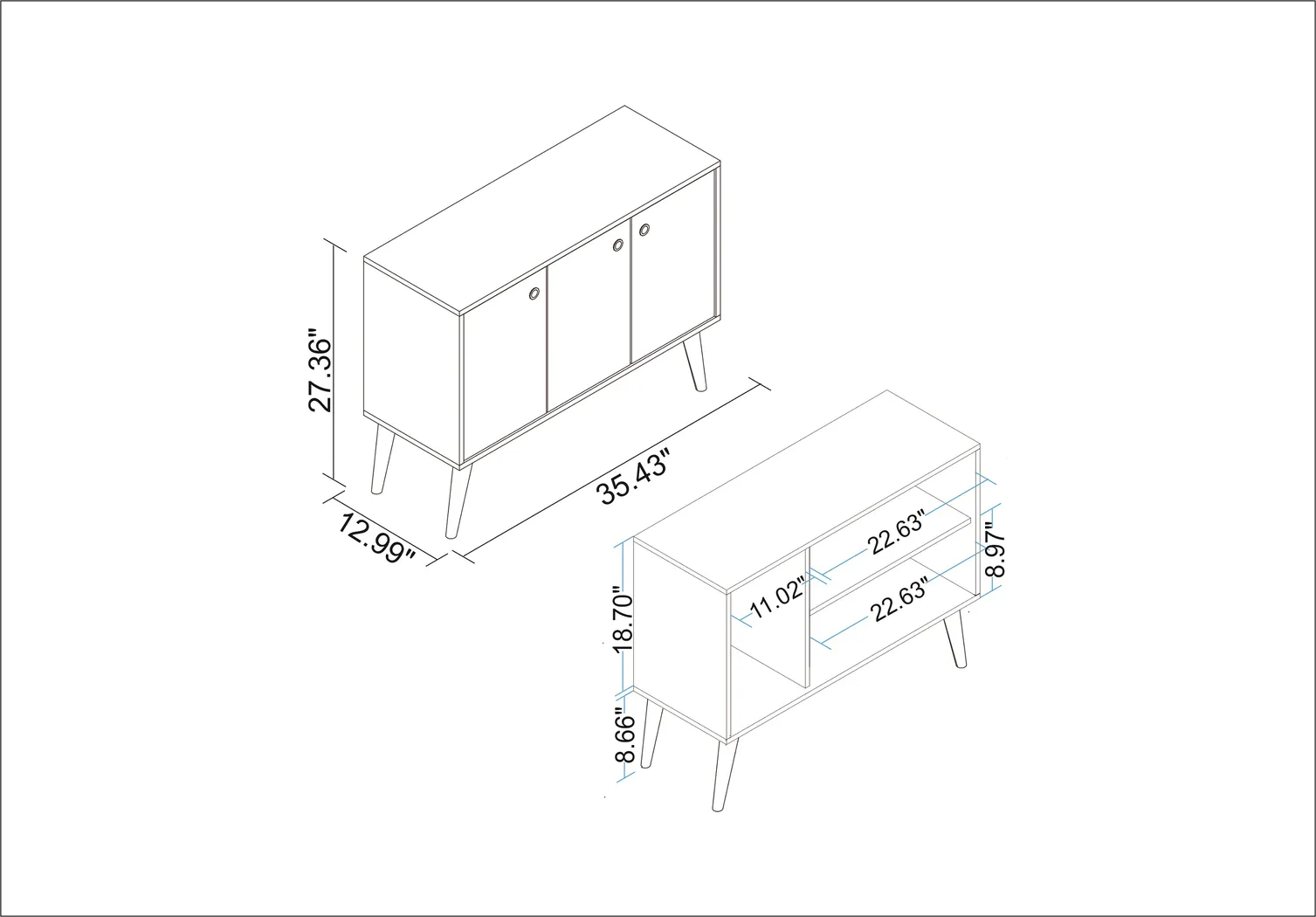 Bobrick White Sideboard - Thumbnail - Image 3