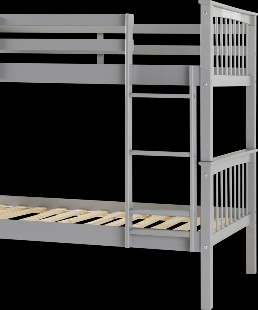 Kids Bobterry Gray Twin Bunk Bed - Thumbnail - Image 4