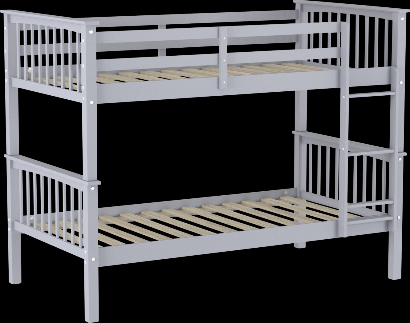 Kids Bobterry Gray Twin Bunk Bed - Thumbnail - Image 1