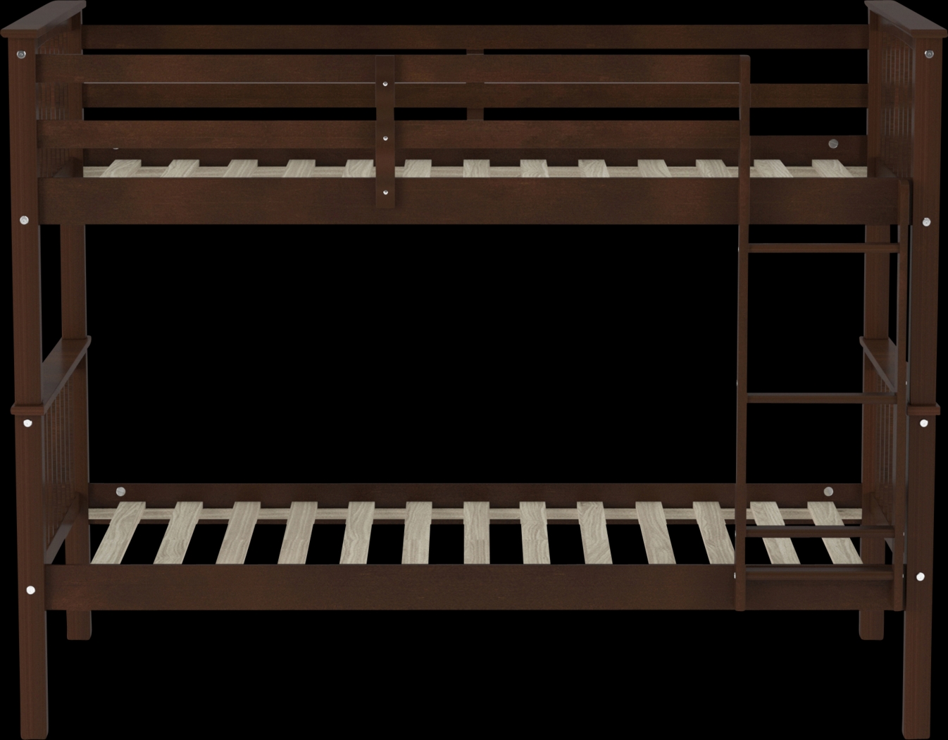 Kids Bobterry Walnut Twin Bunk Bed - Thumbnail - Image 3