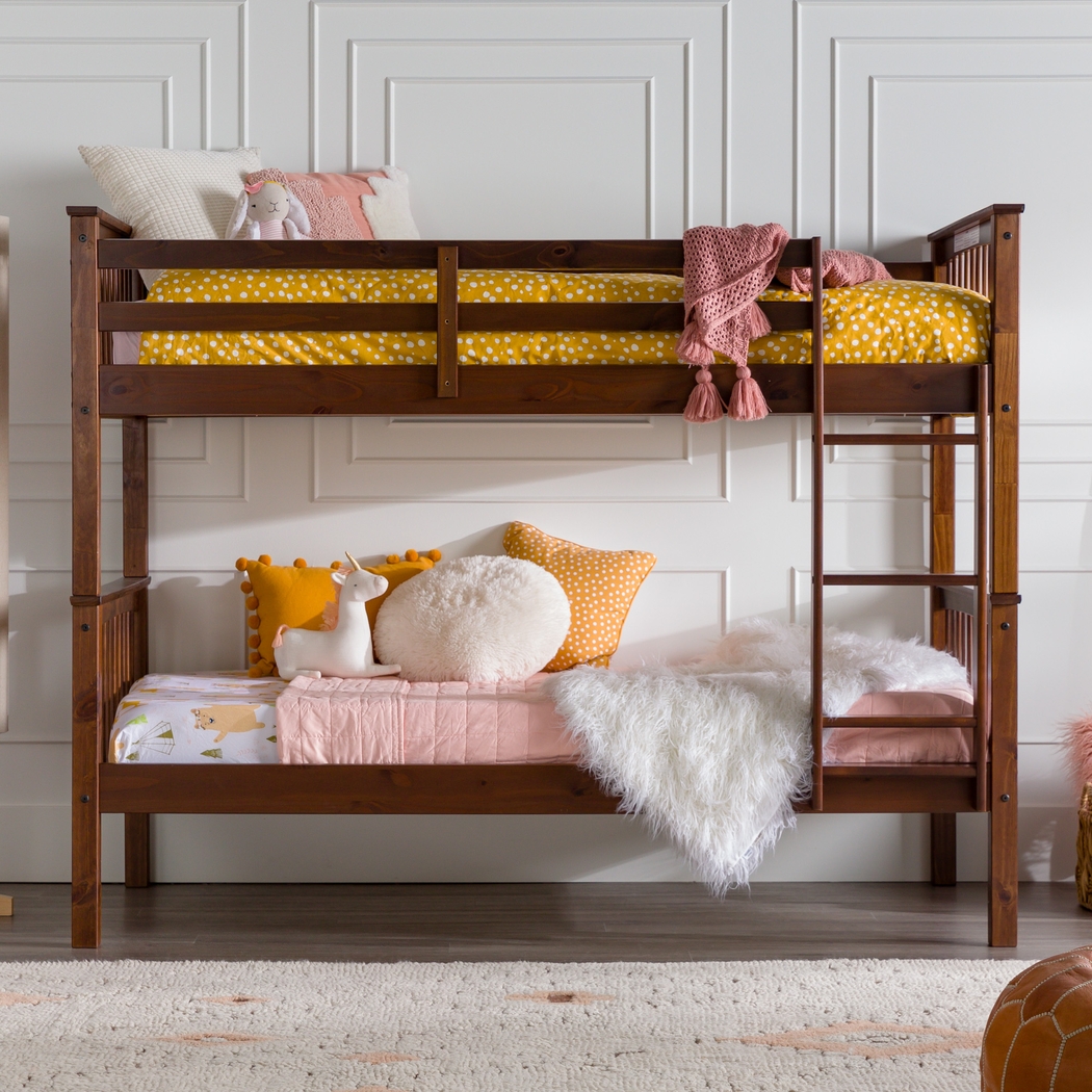 Kids Bobterry Walnut Twin Bunk Bed - Thumbnail - Image 5
