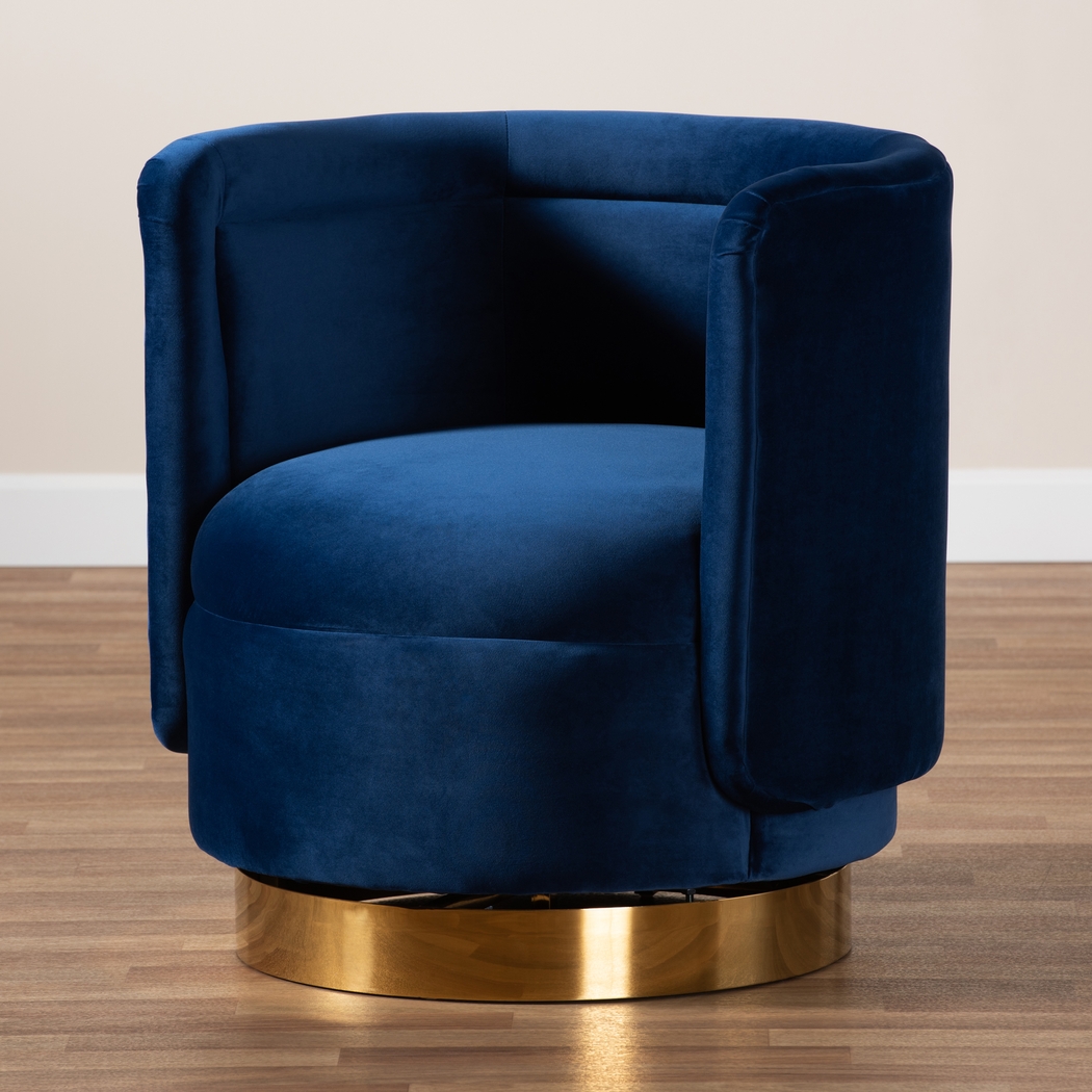 Boek Blue Accent Chair - Thumbnail - Image 7