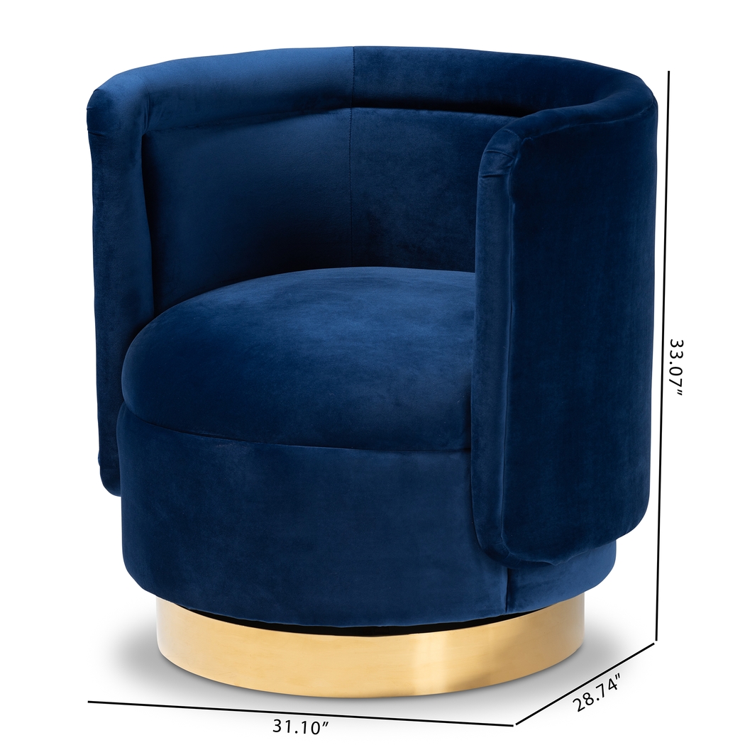 Boek Blue Accent Chair - Thumbnail - Image 8