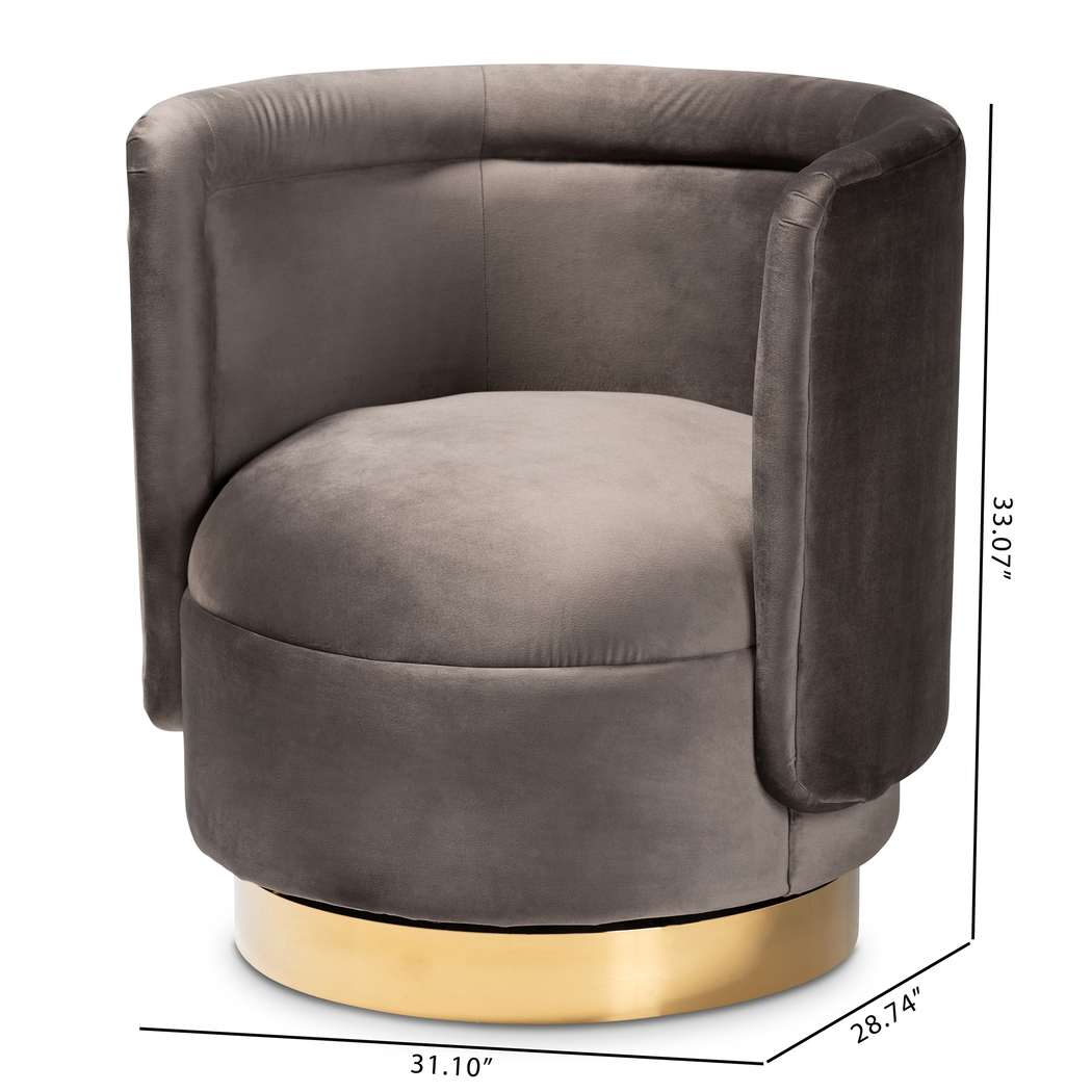 Boek Gray Accent Chair - Thumbnail - Image 8