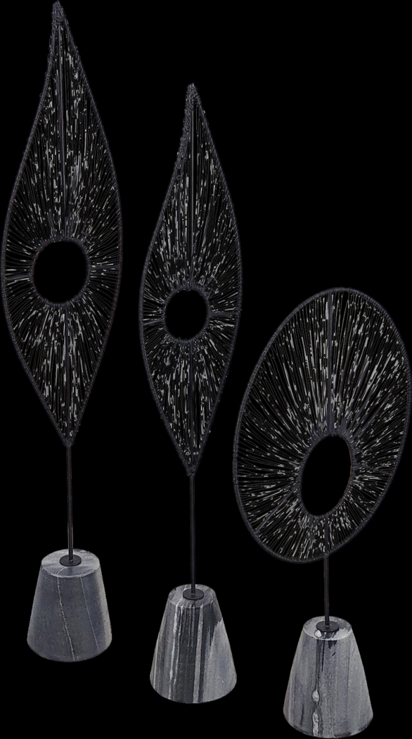 Boggiano Black Statue, Set of 3 - Thumbnail - Image 3