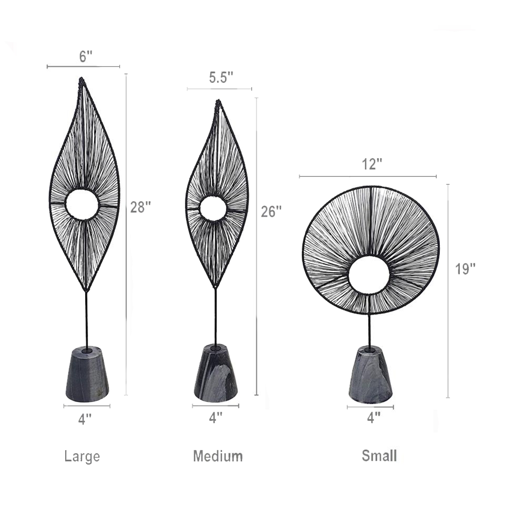 Boggiano Black Statue, Set of 3 - Thumbnail - Image 4