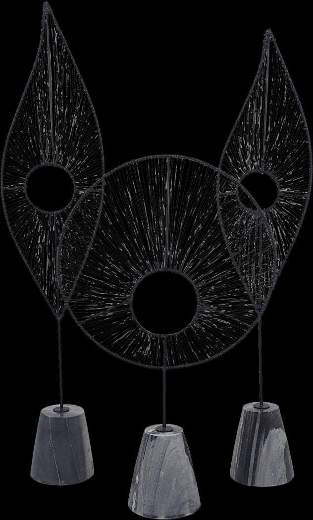 Boggiano Black Statue, Set of 3 - Thumbnail - Image 1