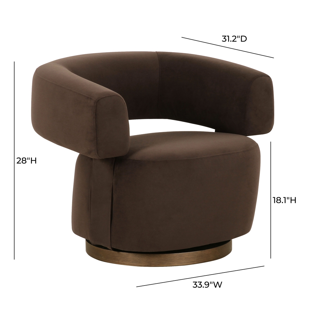Bohanan Dark Brown Accent Chair - Thumbnail - Image 4