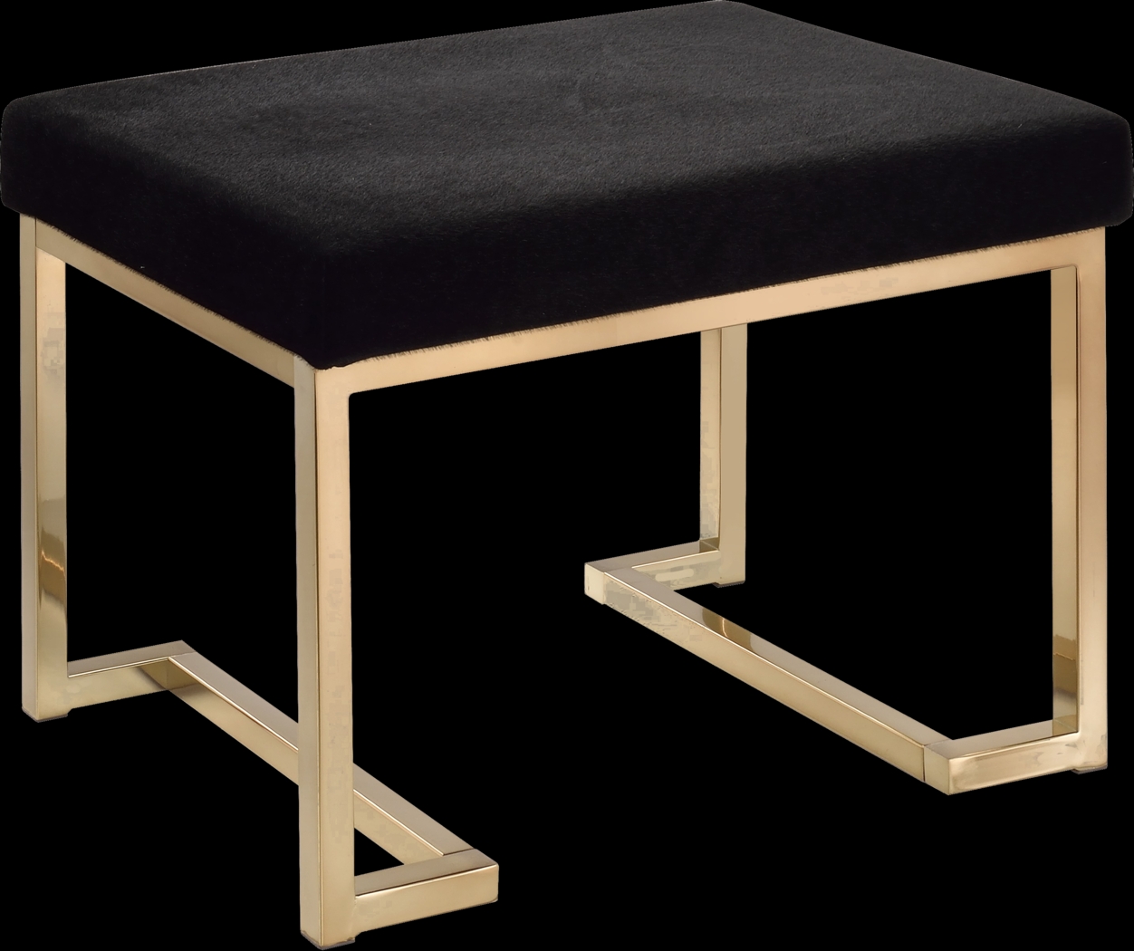 Boice Black Ottoman - Thumbnail - Image 1