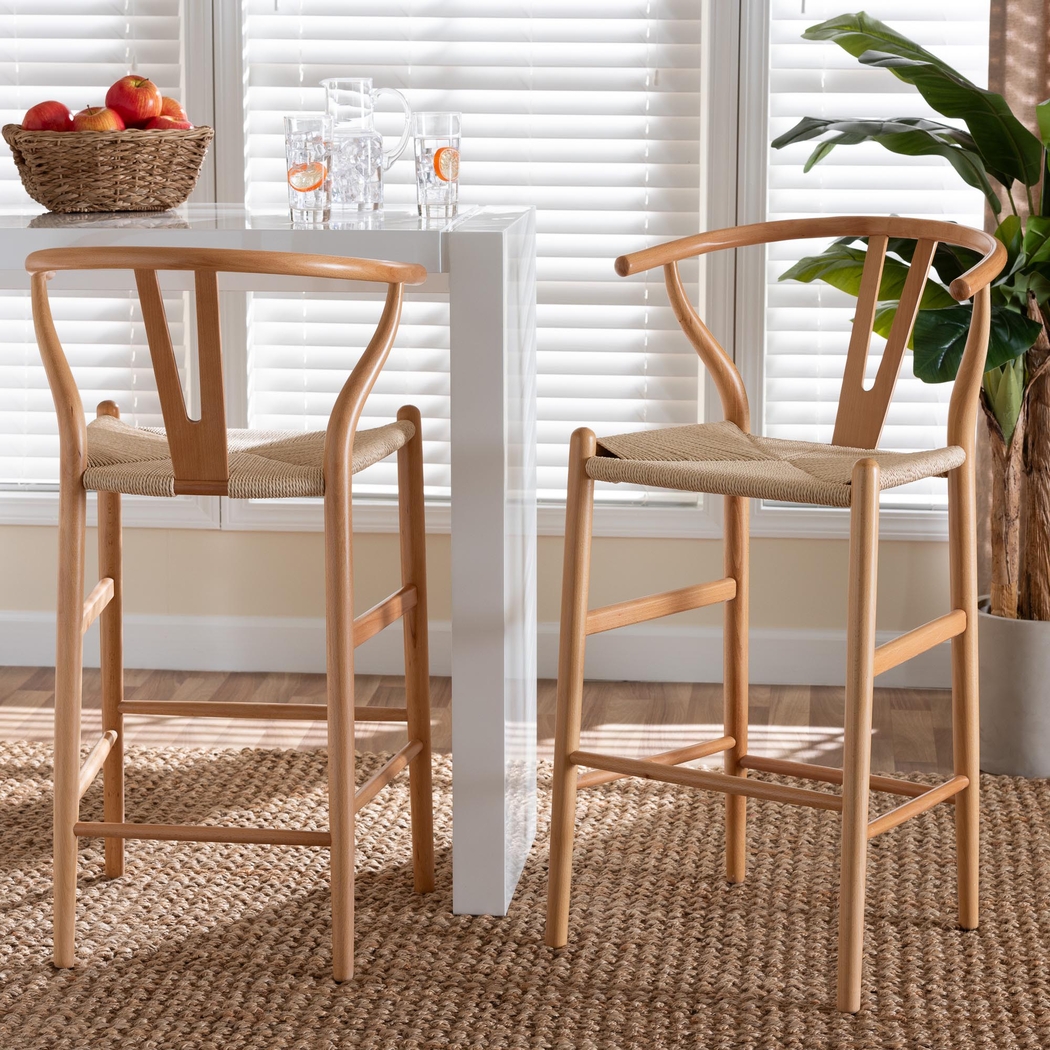 Boilvin Brown Barstool, Set of 2 - Thumbnail - Image 2