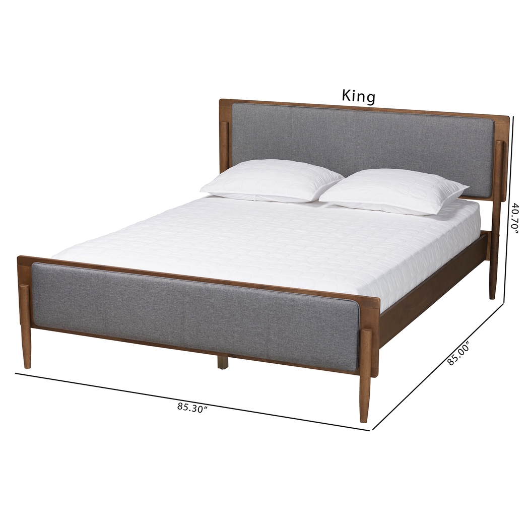 Bolender Gray King Platform Bed - Thumbnail - Image 9