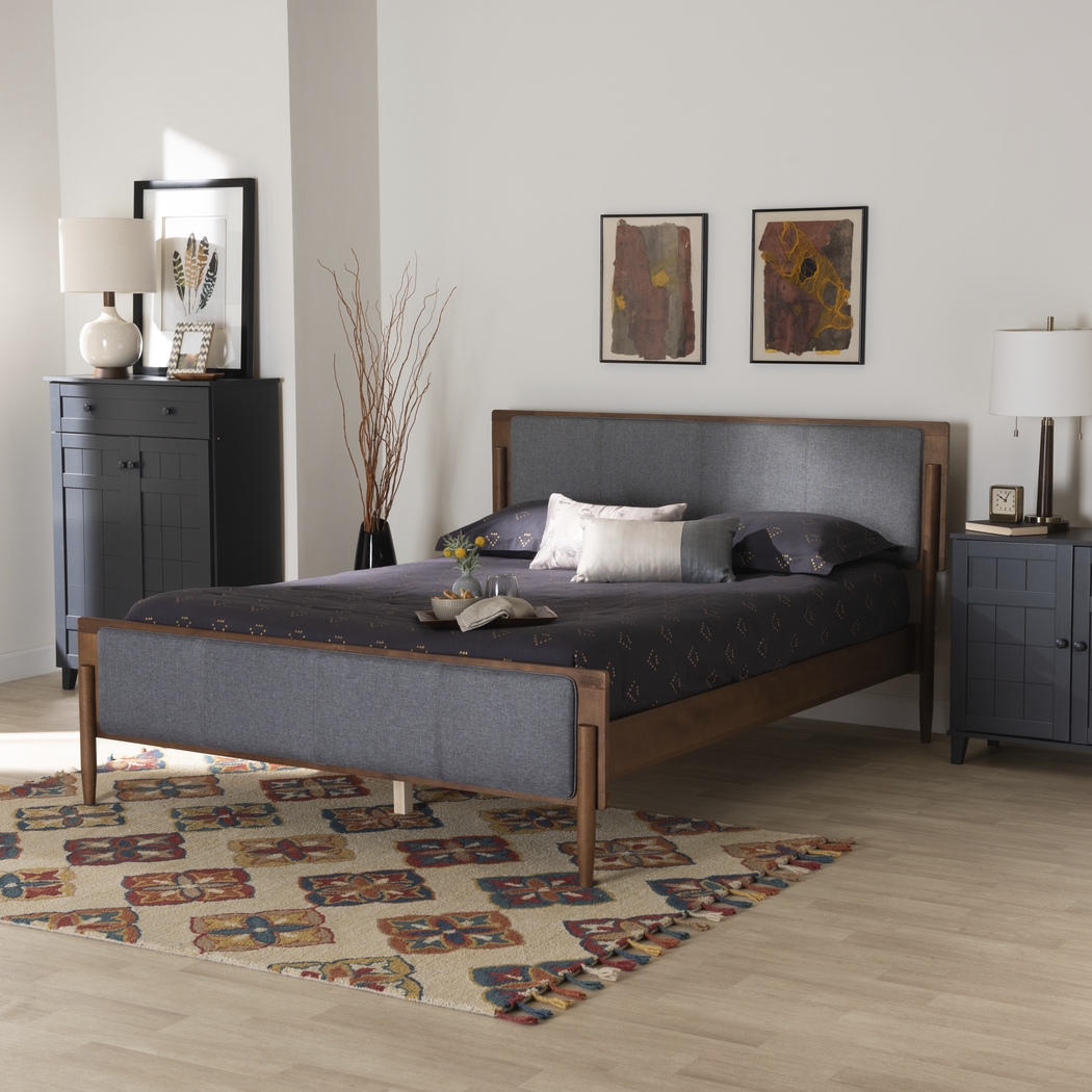Bolender Gray Queen Platform Bed - Thumbnail - Image 2