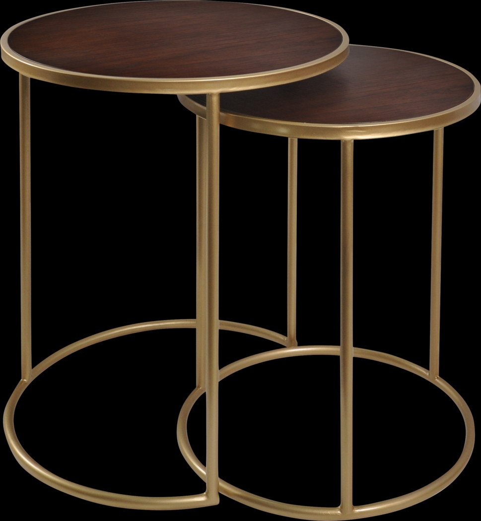 Bolette Mahogany Nesting Tables, Set of 2 - Thumbnail - Image 1