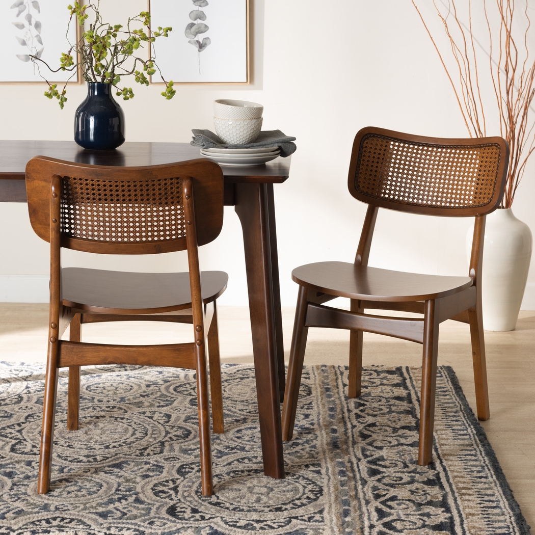 Bolgiano Walnut Brown Dining Chair, Set of 2 - Thumbnail - Image 2