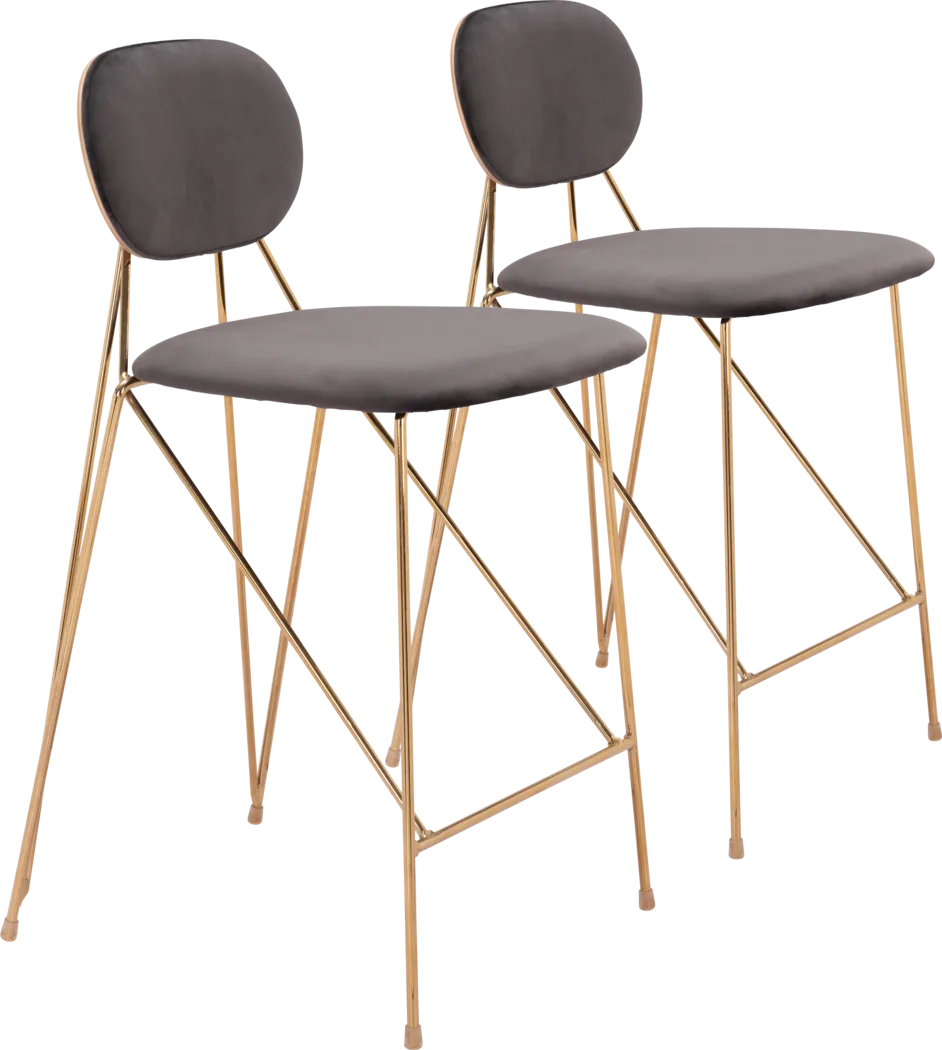 Bolivar Gray Counter Height Stool, Set of 2 - Thumbnail - Image 1