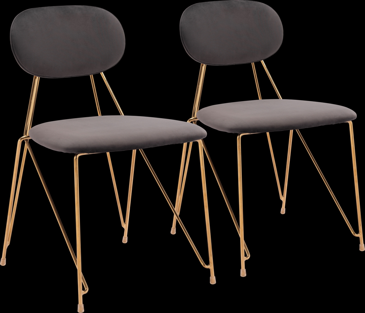 Bolivar Gray Side Chair, Set of 2 - Thumbnail - Image 1