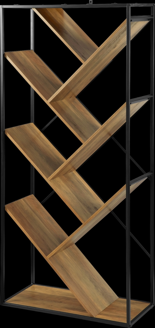 Bolyenwood Dark Brown Bookcase - Thumbnail - Image 3