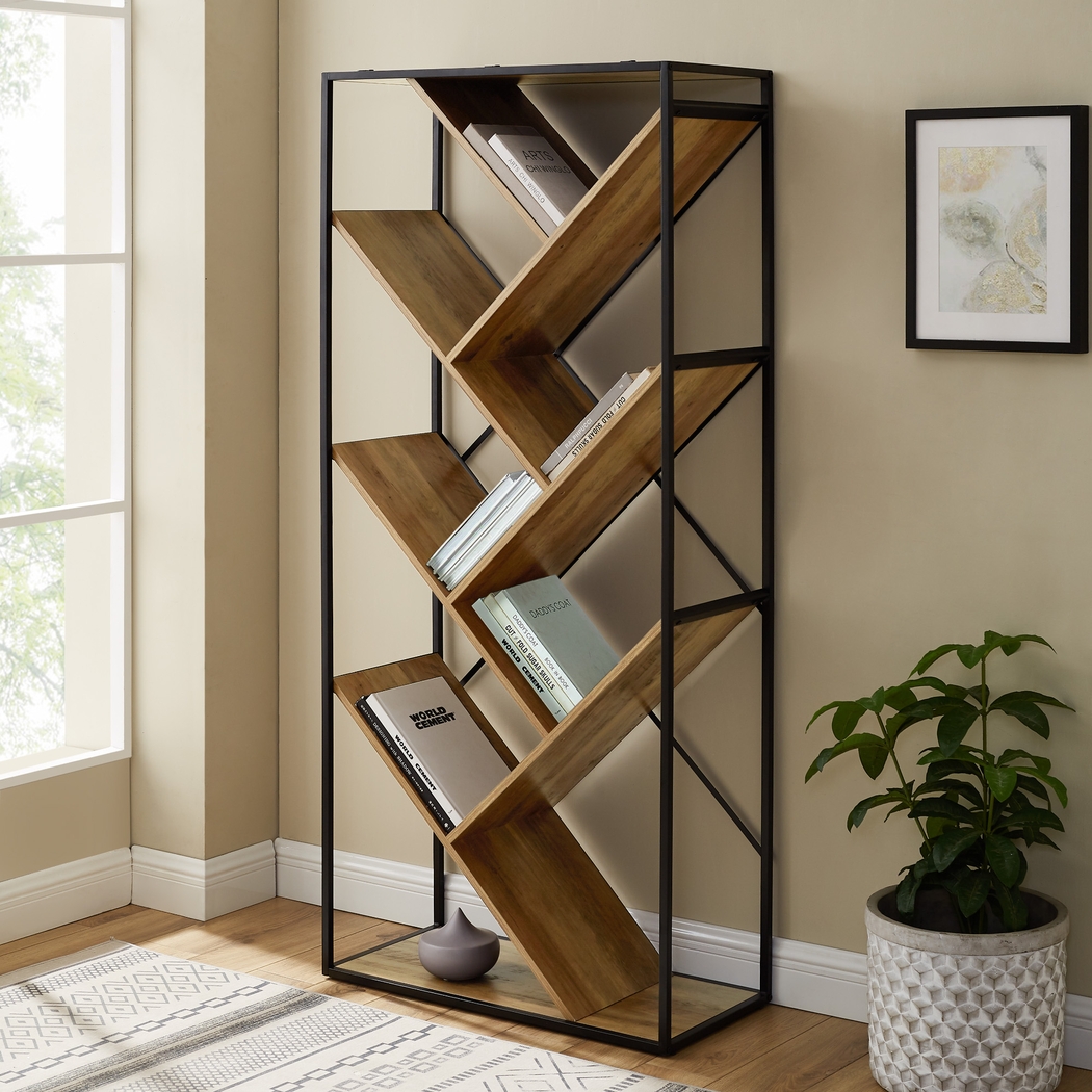 Bolyenwood Dark Brown Bookcase - Thumbnail - Image 5