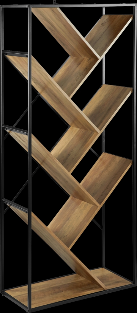 Bolyenwood Dark Brown Bookcase - Thumbnail - Image 1