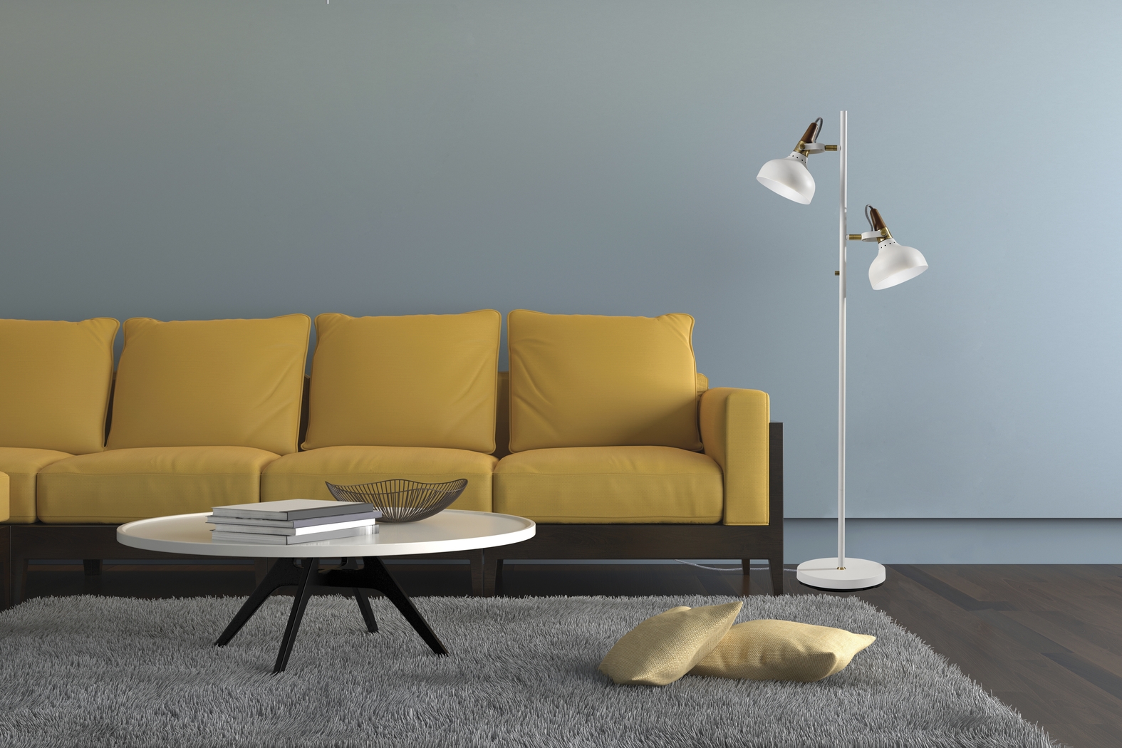 Bonaffon White Floor Lamp - Thumbnail - Image 3