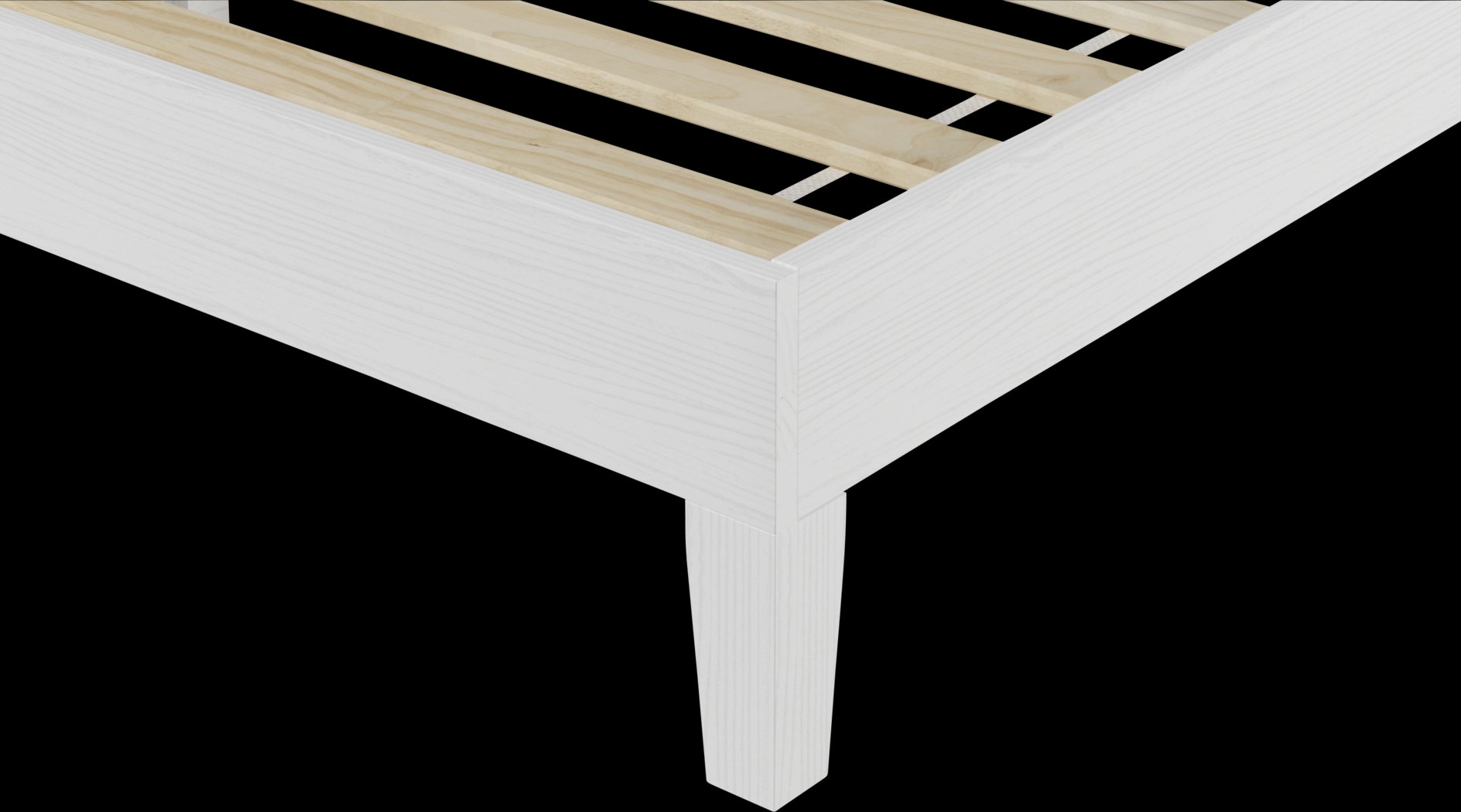 Bonariden White Queen Platform Bed - Thumbnail - Image 3