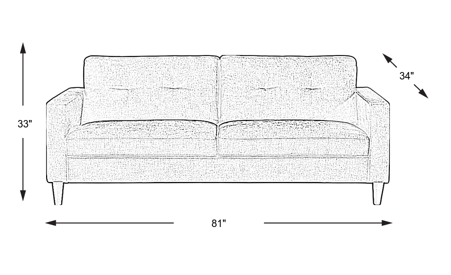 Dimension Image. Please refer to the Dimension Tab on this page for dimension details.