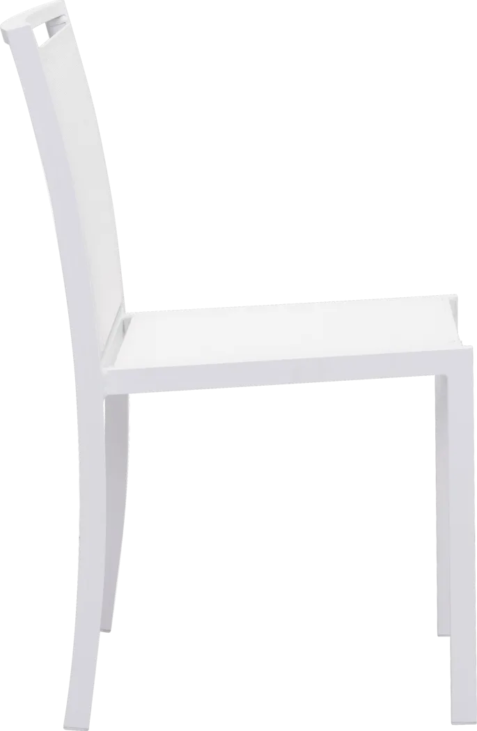 Bondi Lagoon White Outdoor Dining Chair - Thumbnail - Image 2