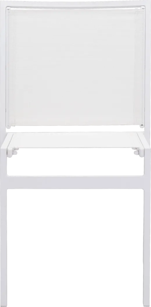 Bondi Lagoon White Outdoor Dining Chair - Thumbnail - Image 4