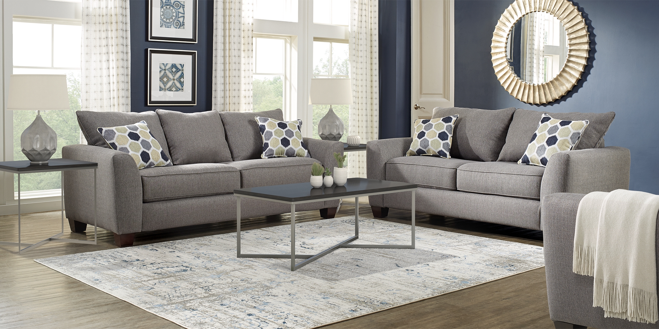 Bonita Springs Gray 5 Pc Living Room - Thumbnail - Image 1