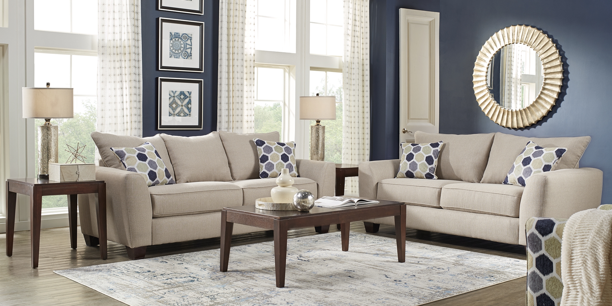 Bonita Springs Beige 5 Pc Living Room - Thumbnail - Image 1