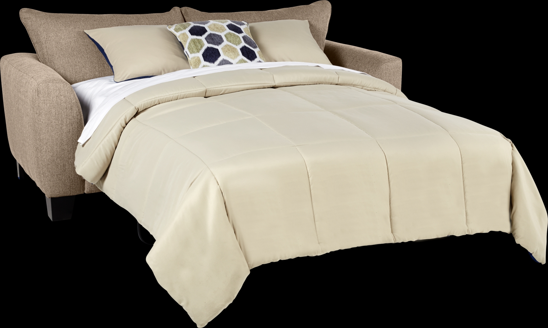 Bonita Springs Beige Gel Foam Sleeper Loveseat - Thumbnail - Image 2