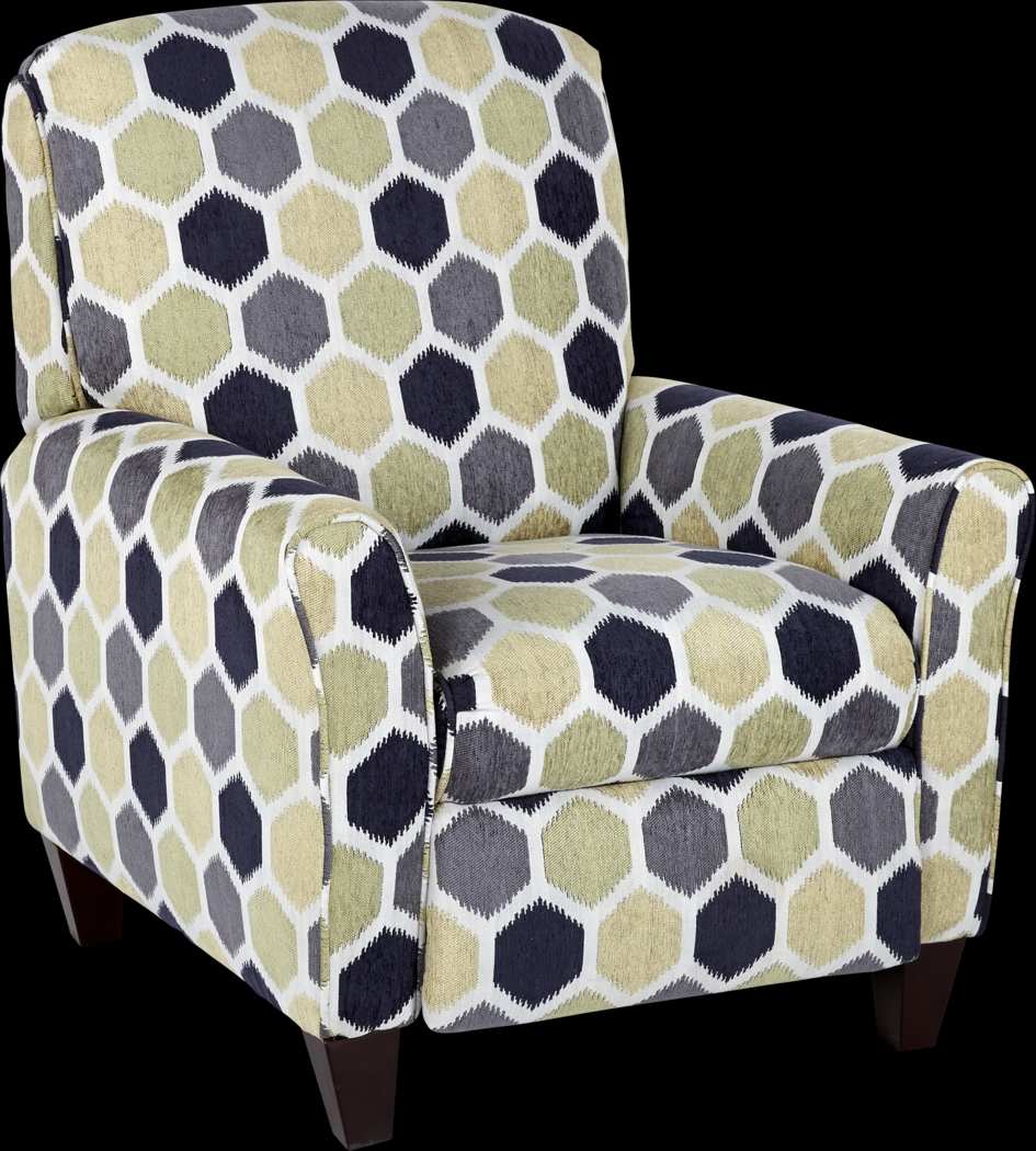 Bonita Springs Blue Accent Pushback Recliner - Thumbnail - Image 1