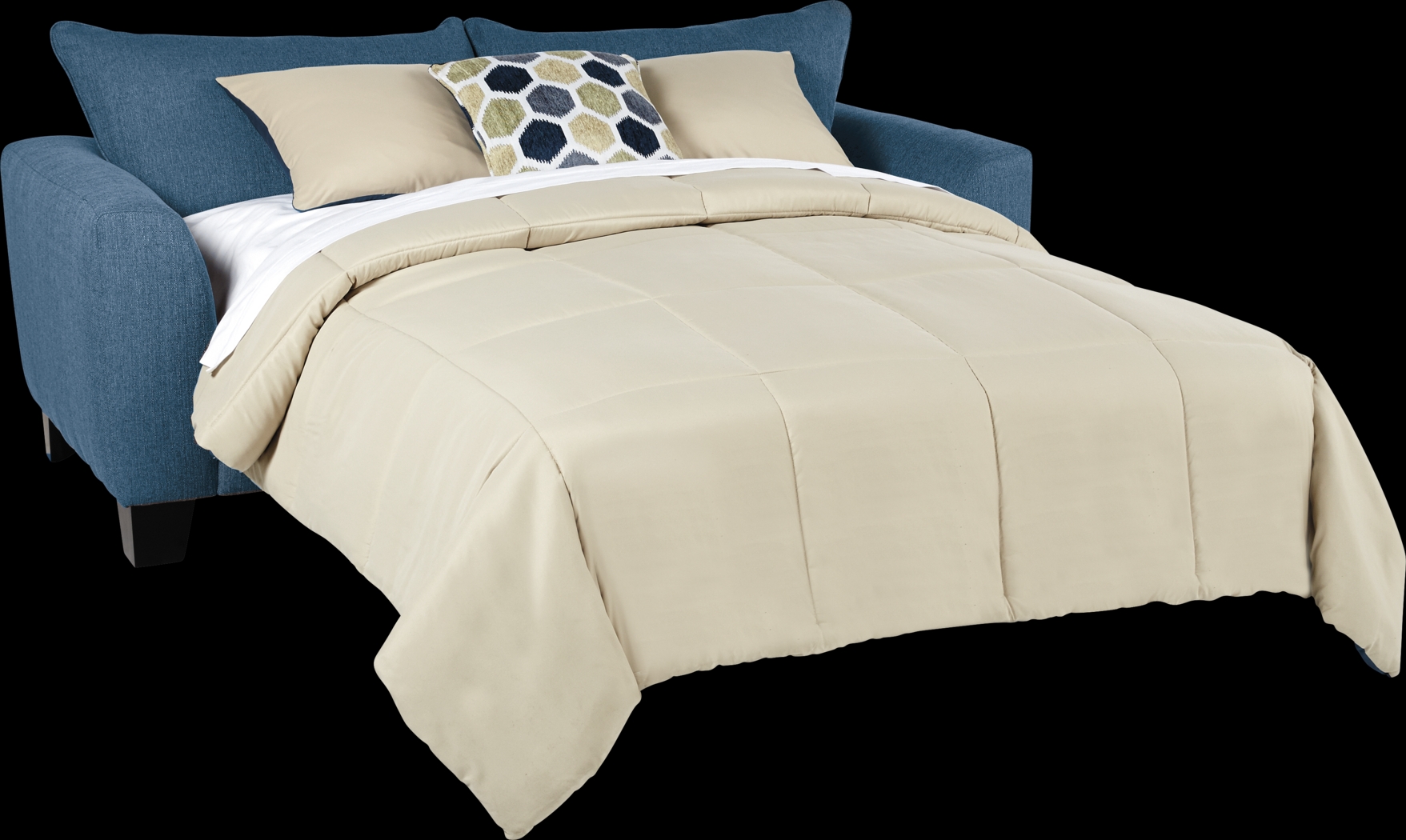 Bonita Springs Blue Gel Foam Sleeper Loveseat - Thumbnail - Image 2