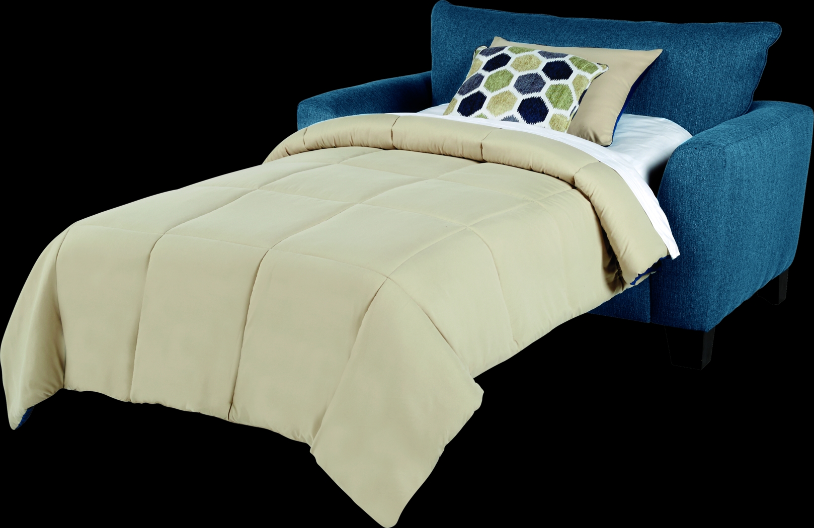 Bonita Springs Blue Sleeper Chair - Thumbnail - Image 2