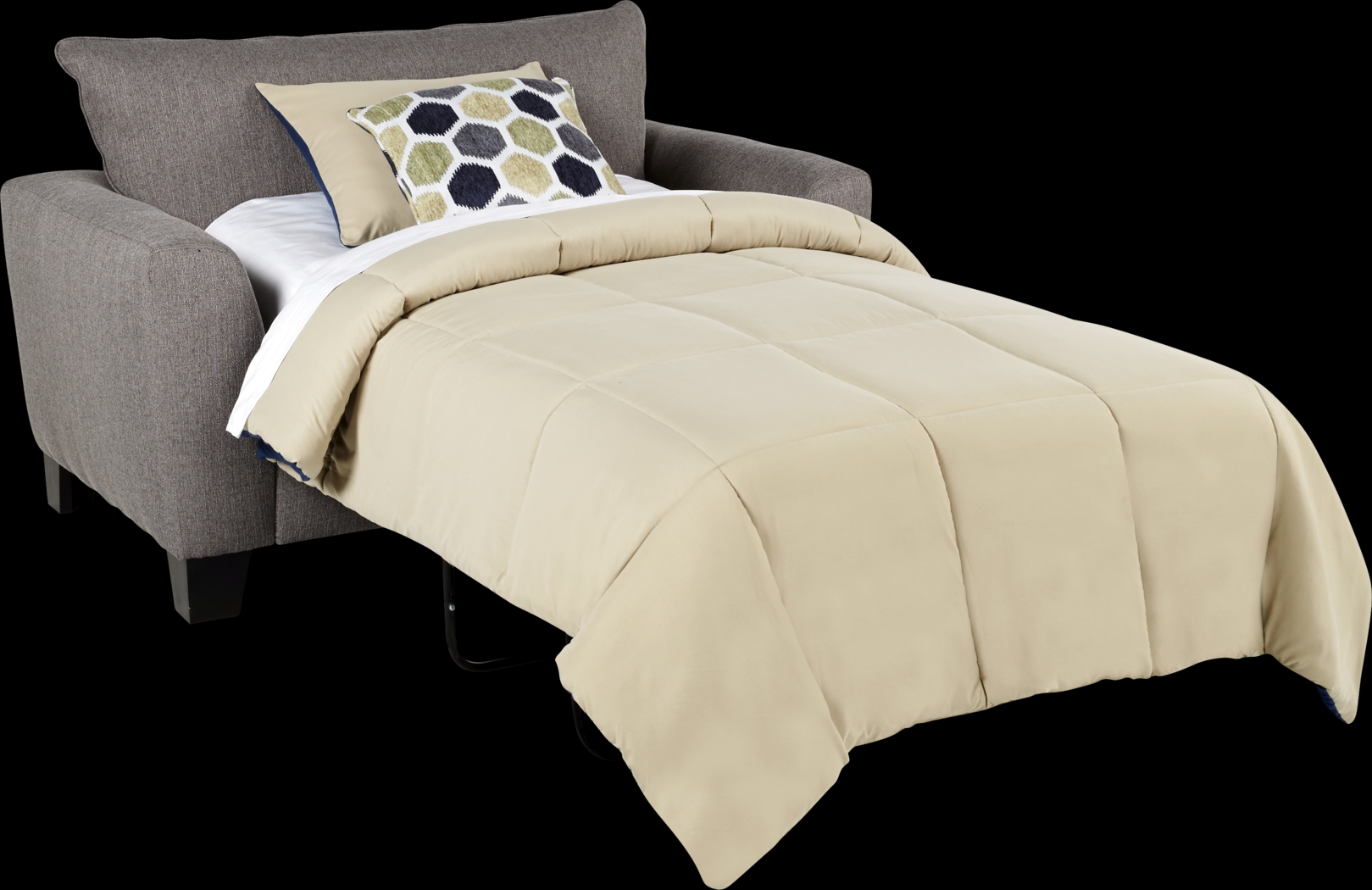 Bonita Springs Gray Gel Foam Sleeper Chair - Thumbnail - Image 2