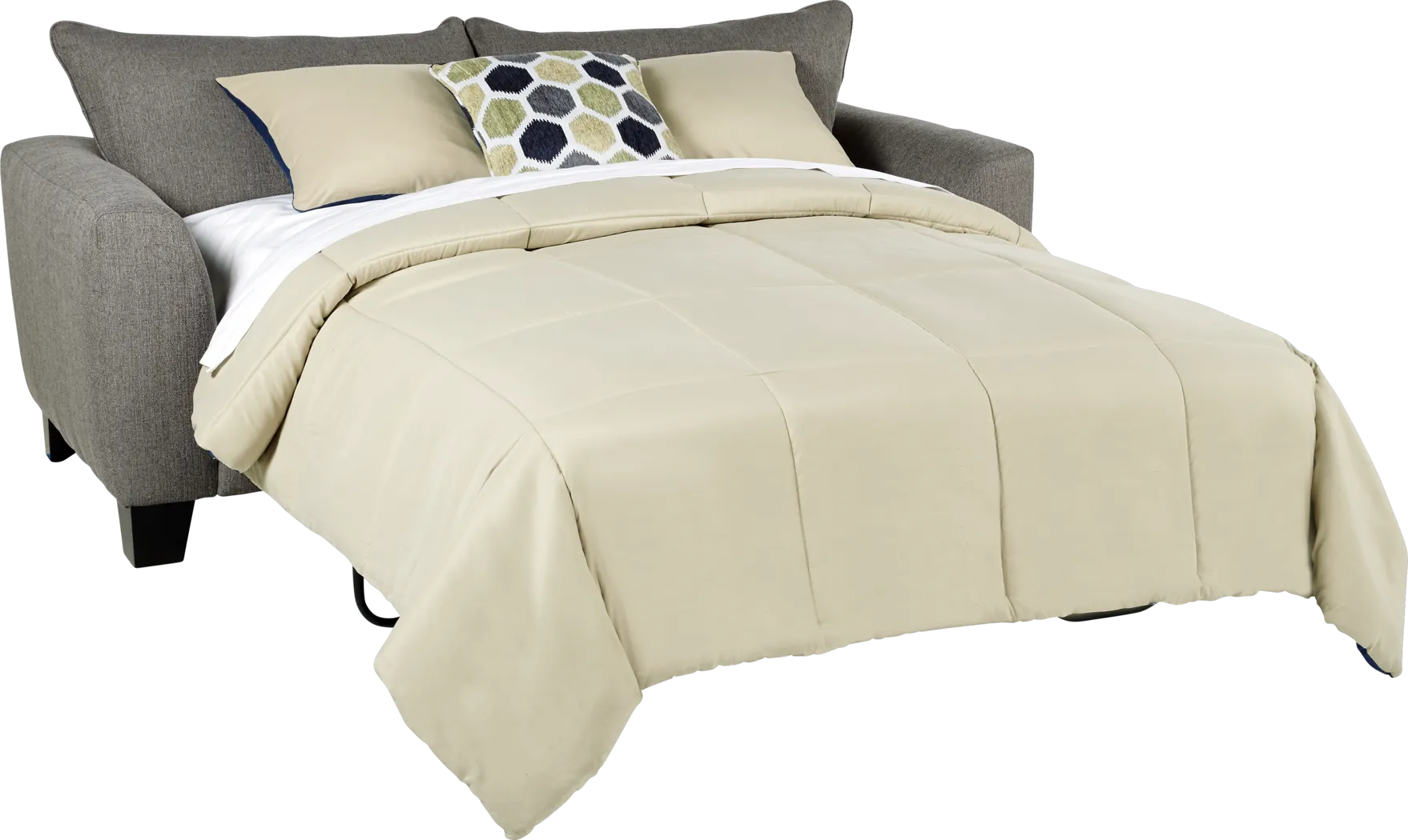 Bonita Springs Gray Sleeper Loveseat - Thumbnail - Image 2