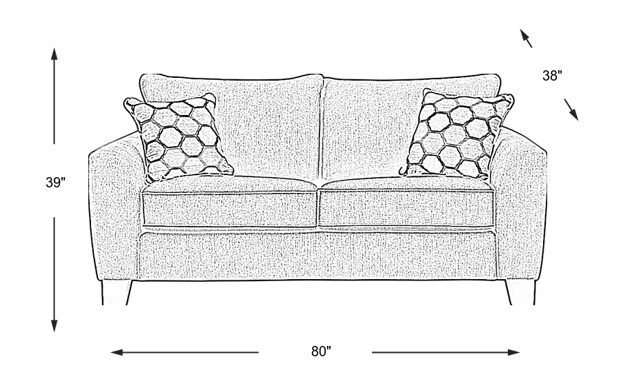 Dimension Image. Please refer to the Dimension Tab on this page for dimension details.